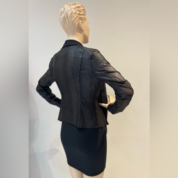 BLANK NYK | Mock Croc Faux Leather Jacket Size XSmall - Picture 5 of 11